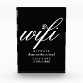 Bloc Photo Modern Wifi Network and Password Sign (Devant)