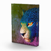 Bloc Photo Modern Wild Cat Portrait with Red Eyes (Droite)