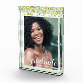 Bloc photo moderne à rayures vertes et or (Droite)