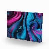 Bloc Photo Moderne Abstrait-bleu et rose- (Droite)