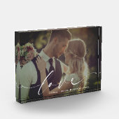 Bloc Photo Moderne Elegant Love Mariage personnalisé (Gauche)