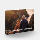 Bloc Photo Moderne Elegant Simple Cherish Memory Personnalisé (Gauche)