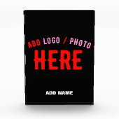 BLOC PHOTO MODERNE ET MODERNE PERSONNALISABLE NOIR VÉRIFIÉ (Devant)