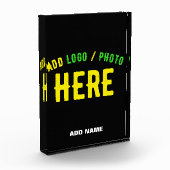 BLOC PHOTO MODERNE ET MODERNE PERSONNALISABLE NOIR VÉRIFIÉ (Gauche)