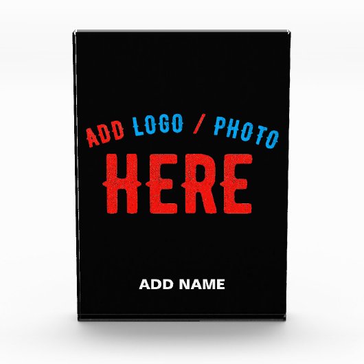 BLOC PHOTO MODERNE ET MODERNE PERSONNALISABLE NOIR VÉRIFIÉ (Devant)