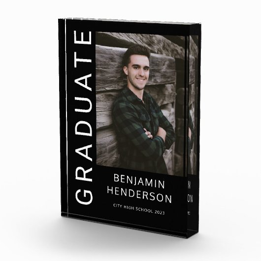 Bloc Photo Moderne Garçon 2023 Graduation (Droite)