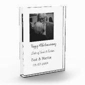 Bloc Photo Moderne heureux 40e anniversaire ajouter nom date (Gauche)