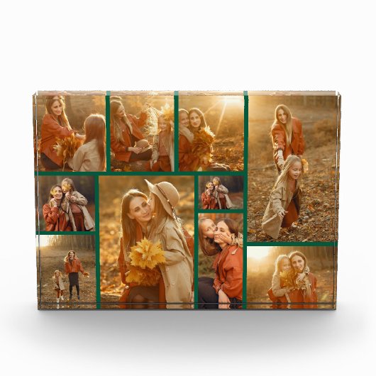 Bloc Photo Moderne Merriest Christmas Green 10 Multi Collage (Devant)