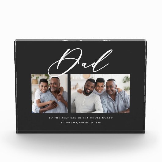 Bloc Photo Moderne minimum 2 script photo papa Fête des pères (Devant)