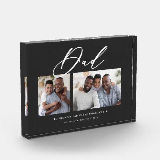 Bloc Photo Moderne minimum 2 script photo papa Fête des pères (Gauche)