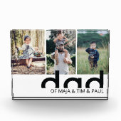 Bloc Photo Moderne Simple Papa avec Enfants Père Collage (Devant)