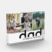 Bloc Photo Moderne Simple Papa avec Enfants Père Collage (Gauche)