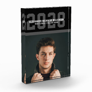 Bloc Photo Moderne Sporty Bold Typographie Graduation