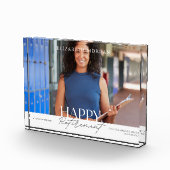 Bloc photo moderne White Happy Retirement Keepsaké (Droite)