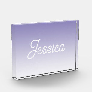 Bloc Photo (Modifiable) Ombre couleur violet clair et votre t