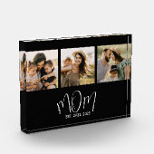 Bloc Photo Mom Established Modern Bold Script Black 3 Photo (Gauche)