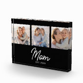 Bloc Photo Mom Established Modern Script Black 3 Photo Block (Droite)