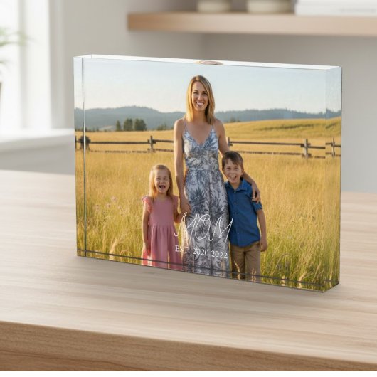 Bloc Photo Mom Established Script