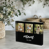 Bloc Photo Mom Established Script 3 Photo Acrylic Block