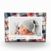 Bloc Photo Mon premier bébé moderne de Noël (Devant)