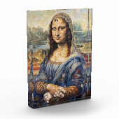 Bloc Photo Mona Lisa collage art made with cat faces (Gauche)