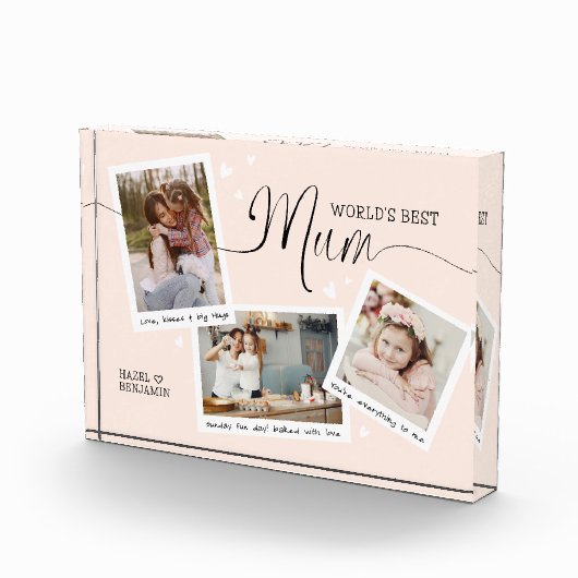Bloc Photo Monde meilleur maman Script Snapshot Fête des mère (Droite)