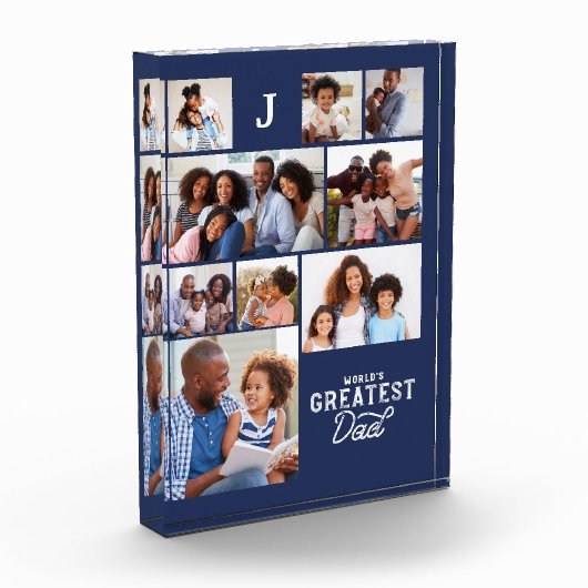 Bloc Photo Mondes plus grand papa Monogramme Grille photo Col (Gauche)