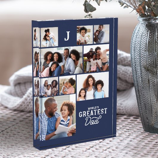 Bloc Photo Mondes plus grand papa Monogramme Grille photo Col