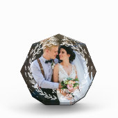 Bloc Photo Monogramme de cadre Vintage lunaire (Devant)