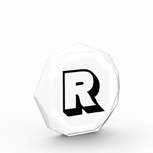 Bloc Photo Monogramme de typographie personnalisée minimalist (Gauche)