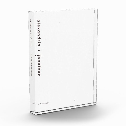 Bloc Photo Monogramme minimaliste photo moderne (Gauche)