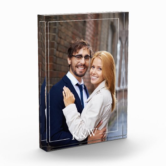 Bloc Photo Monogramme moderne (Gauche)