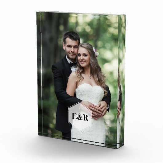 Bloc Photo Monogramme moderne (Droite)