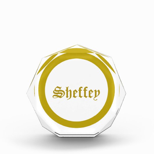 Bloc photo Monogramme Or (Devant)