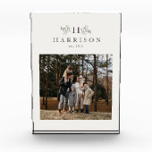 Bloc Photo Monogramme personnalisé rustique (Devant)