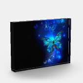 Bloc Photo Morpho Butterfly in the Dark Background (Gauche)