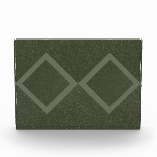 Bloc photo Moss Green Double Diamond Acrylique (Devant)