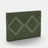 Bloc photo Moss Green Double Diamond Acrylique (Gauche)