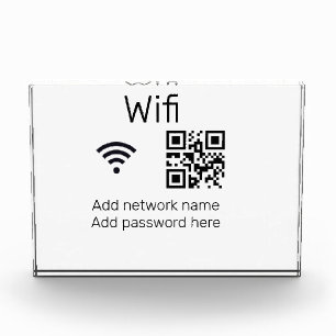 Bloc Photo Mot de passe Wifi signer ajouter le code Q R ici d
