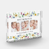 Bloc Photo Mother's Day Best Mom Ever Floral (Gauche)