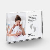 Bloc Photo Mother's Day Poem keepsake Child footprints Photo (Gauche)