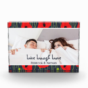 Bloc Photo Motif de coquelicots rouges modernes sur mesure