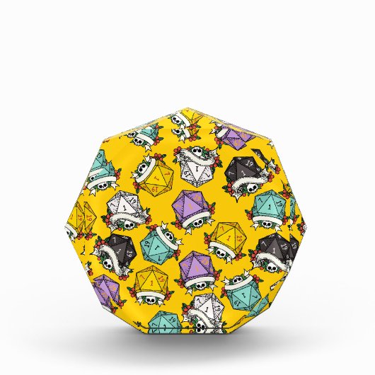 Bloc Photo Motif de jeu de dés D20 (Devant)