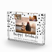 Bloc Photo Motif noir et blanc Joyeuses fêtes Custom 3 (Droite)