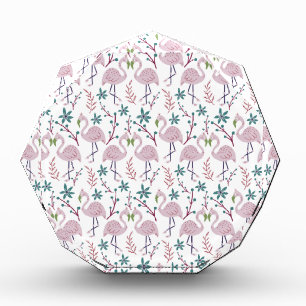 Bloc Photo Motif rose flamingo sans couture sur arrière - pla