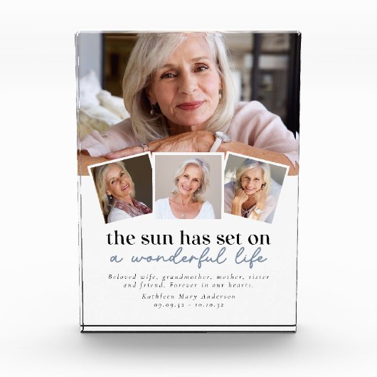 Bloc Photo Multi Photo Collage Sympathy Photo Keepsaké (Devant)