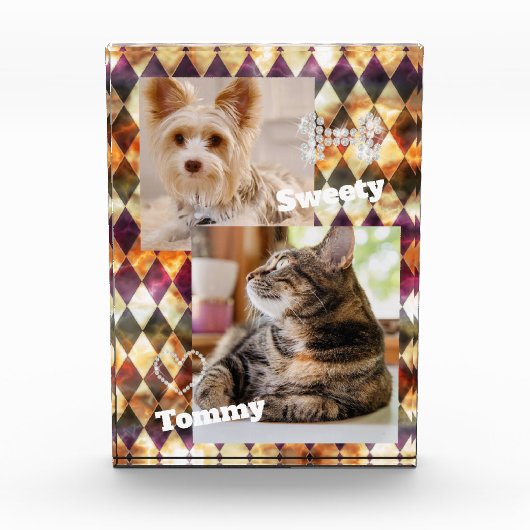 Bloc Photo Multicolores à fond de verre (Devant)