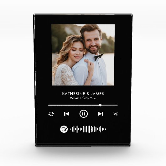 Bloc Photo Music Player Photo Frame With Custom Spotify Code (Devant)