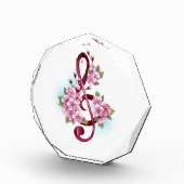 Bloc Photo Musical treble clef notes with sakura flowers (Droite)