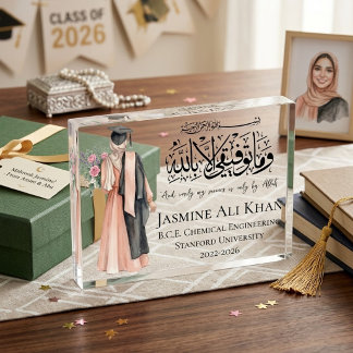 Bloc Photo Muslim woman hijabi graduation personalized gift